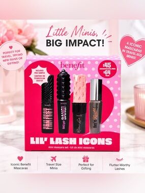Benefit Lil' Lash Icons Mini Mascara Gift Set NWT - 4 pack